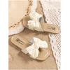 image:imageGORGLITTER Girls Slip on Sandals Bow Sandals Round Open Toe Beach SandalsBeige