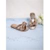 image:imageGORGLITTER Girls Slip on Sandals Bow Sandals Round Open Toe Beach SandalsChampagne