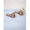 image:imageGORGLITTER Girls Slip on Sandals Bow Sandals Round Open Toe Beach SandalsChampagne