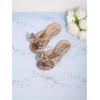 image:imageGORGLITTER Girls Slip on Sandals Bow Sandals Round Open Toe Beach SandalsChampagne