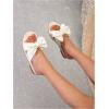 image:imageGORGLITTER Girls Slip on Sandals Bow Sandals Round Open Toe Beach SandalsWhite