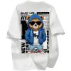 image:imageGORGLITTER Boys Bear Graphic Tees Short Sleeve Crew Neck Streetwear T ShirtsWhite Bear Print