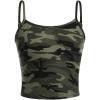 image:imageGORGLITTER Girls Camo Tank Tops Summer Y2K Spaghetti Strap Cami Top Kids Sleeveless Slim Fit CamisoleGreen