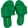 image:imageGORGLITTER Girls Ruched Flat Dressy Sandals Trendy Open Toe Summer Slide SandalsGreen