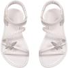 image:imageGORGLITTER Girls Sandals Dressy Leather Butterfly Braided Rhinestone Glitter Summer Beach Ankle Strap Flat SandalsWhite