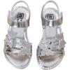 image:imageGORGLITTER Girls Summer Metallic Dress Sandals Dressy Vacation Beach Cute Shoes Butterfly Ankle Strap Sandals SlippersSilver
