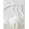 image:imageGORGLITTER Womens 3D Flower Halter Camisole Top Floral Sleeveless Going Out Country Concert OutfitsWhite