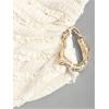 image:imageGORGLITTER Womens Boho One Shoulder Shirt Metallic Ring Sleeveless Frill Trim Asymmetrical Tank Going Out TopsApricot