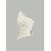 image:imageGORGLITTER Womens Boho One Shoulder Shirt Metallic Ring Sleeveless Frill Trim Asymmetrical Tank Going Out TopsApricot