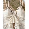 image:imageGORGLITTER Womens Boho Ruffle Tie Front Tops Summer Casual Sleeveless Cute Country Concert Going Out Y2k Crop Top 2025Apricot
