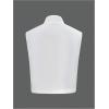 image:imageGORGLITTER Womens Button Up Vest Tank Top Mock Neck Sleeveless Button Down Fashion Business Crop JacketWhite