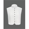 image:imageGORGLITTER Womens Button Up Vest Tank Top Mock Neck Sleeveless Button Down Fashion Business Crop JacketWhite