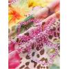 image:imageGORGLITTER Womens Cheetah Leopard Print Halter Tops Floral Mesh Sheer Summer Vacation Going Out Scarf Tops Dressy TrendyPink