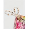 image:imageGORGLITTER Womens Cheetah Leopard Print Halter Tops Floral Mesh Sheer Summer Vacation Going Out Scarf Tops Dressy TrendyPink