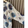 image:imageGORGLITTER Womens Crochet Knit Short Sleeve Sweater Boho V Neck Lightweight Tops Beach Vacation Cruise OutfitApricot