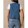 image:imageGORGLITTER Womens Embroidered Vest Boho Jean Top Western Rodeo Outfit Sleeveless Cropped Floral Denim JacketMedium Wash