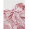 image:imageGORGLITTER Womens Floral Flowy Babydoll Tube Top Bow Tie Front Strapless Cute Mesh Ruffle Going Out Bandeau TopsPink