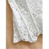 image:imageGORGLITTER Womens Lace Corset Tops Sexy Strapless Floral Textured Sheer Bustier Going Out Laceup Overbust Tube TopsPlain White