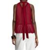image:imageGORGLITTER Womens Mesh Halter Flowy Tank Tops Ruffle Chiffon Tie Neck Cut Out Brunch Dinner Crop Tops Going Out OutfitsBurgundy