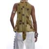 image:imageGORGLITTER Womens Mesh Halter Flowy Tank Tops Ruffle Chiffon Tie Neck Cut Out Brunch Dinner Crop Tops Going Out OutfitsGreen