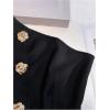 image:imageGORGLITTER Womens One Shoulder Blazer Vest Tops Sleeveless Metal Button Up Business Casual Work Suit Top Dressy TrendyBlack