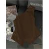 image:imageGORGLITTER Womens One Shoulder Blazer Vest Tops Sleeveless Metal Button Up Business Casual Work Suit Top Dressy TrendyCoffee Brown