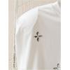 image:imageGORGLITTER Womens Pearl Beaded Top Blouses Casual Dressy Sleeveless Shoulder Pad Tee TShirt Going Out OutfitsWhite Rhinestone