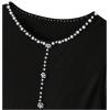 image:imageGORGLITTER Womens Pearls Beaded Vests Dressy Sleeveless V Neck Split Business Casual Tank Tops Quiet Luxury ClothesBlack