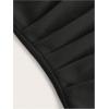 image:imageGORGLITTER Womens Pleated Strapless Tube Top Asymmetrical Hem Ruched Bandeau Shirts Going Out TopsBlack