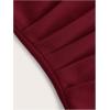 image:imageGORGLITTER Womens Pleated Strapless Tube Top Asymmetrical Hem Ruched Bandeau Shirts Going Out TopsBurgundy