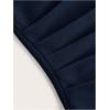 image:imageGORGLITTER Womens Pleated Strapless Tube Top Asymmetrical Hem Ruched Bandeau Shirts Going Out TopsDark Blue