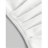image:imageGORGLITTER Womens Pleated Strapless Tube Top Asymmetrical Hem Ruched Bandeau Shirts Going Out TopsWhite