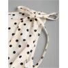 image:imageGORGLITTER Womens Polka Dots Boat Neck Tank Top Ruffle Tie Shoulder Smocked Going Out Y2k Vest TopsApricot and Black