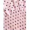 image:imageGORGLITTER Womens Polka Dots Boat Neck Tank Top Ruffle Tie Shoulder Smocked Going Out Y2k Vest TopsPink