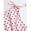 image:imageGORGLITTER Womens Polka Dots Boat Neck Tank Top Ruffle Tie Shoulder Smocked Going Out Y2k Vest TopsPink