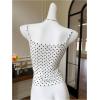 image:imageGORGLITTER Womens Polka Dots Tops Coquette Lace Trim Scoop Neck Cropped Camisole Y2k Going Out Cami TopsBlack and White