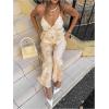 image:imageGORGLITTER Womens Sequin Halter Top Y2k Sparkly V Neck Backless Peplum Camisole Going Out Tops Concert Party OutfitsApricot