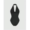 image:imageGORGLITTER Womens Sexy Halter Backless Cowl Neck Top Bodysuit Slim Fit Sleeveless Draped Top Party ClubwearBlack