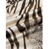 image:imageGORGLITTER Womens Sexy Lace Halter Tops Y2k Animal Print Tie Backless Going Out Crop Tank TopBrown