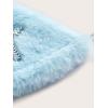 image:imageGORGLITTER Womens Sexy Rave Sequin Fuzzy Bra Top Lace Up Halter Backless Sleeveless Crop Cami TopLight Blue