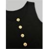 image:imageGORGLITTER Womens Sleeveless Knit Sweater Vest Top Tredny Dressy Button Up Business Casual Cardigan Vest Going Out TopBlack