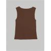 image:imageGORGLITTER Womens Sleeveless Knit Sweater Vest Top Tredny Dressy Button Up Business Casual Cardigan Vest Going Out TopBrown