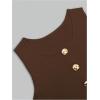 image:imageGORGLITTER Womens Sleeveless Knit Sweater Vest Top Tredny Dressy Button Up Business Casual Cardigan Vest Going Out TopBrown