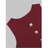 image:imageGORGLITTER Womens Sleeveless Knit Sweater Vest Top Tredny Dressy Button Up Business Casual Cardigan Vest Going Out TopBurgundy