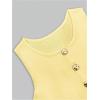 image:imageGORGLITTER Womens Sleeveless Knit Sweater Vest Top Tredny Dressy Button Up Business Casual Cardigan Vest Going Out TopYellow