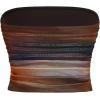 image:imageGORGLITTER Womens Strapless Bandeau Tube Tops Cute Summer Mesh Backless Ruched Going Out Crop Tops Cami 2025 TrendyMulticolor Tie Dye