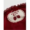 image:imageGORGLITTER Womens Strapless Tube Crop Tops Cute Strawberry Lace Sleeveless Bandeau Cami Tank Going Out TopsRed