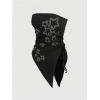 image:imageGORGLITTER Womens Strapless Y2k Rave Tops Asymmetrical Star Ruched Tank Top Going Out Rock Concert Festival OutfitsBlack