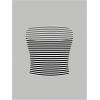 image:imageGORGLITTER Womens Striped Cropped Tube Top Strapless Y2K Bandeau Going Out Cute Crop TopsBlack