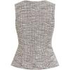 image:imageGORGLITTER Womens Tweed Blazer Vest Tops Sleeveless Square Neck Business Casual Cardigan Vests Western Cowgirl OutfitsGrey Multicolor